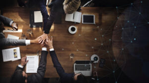 aerial-view-of-business-team